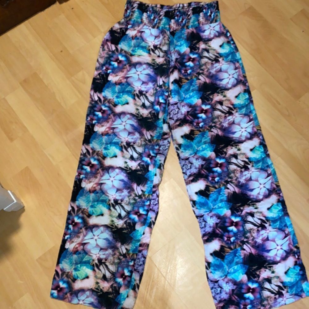 Studio 253 Floral Palazzo Pants Women size Small